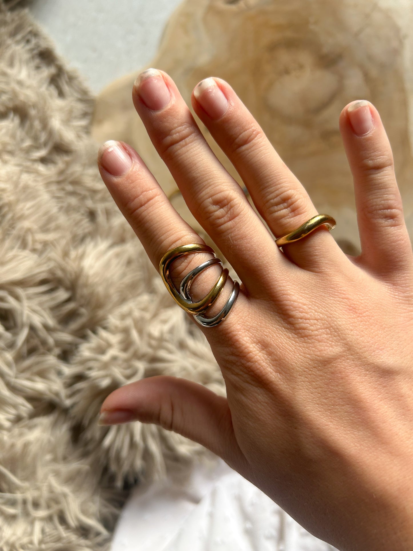 A Ring goudzilver verstelbaar