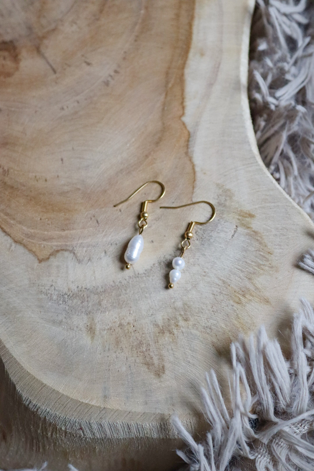 Oorbellen zoetwaterparel