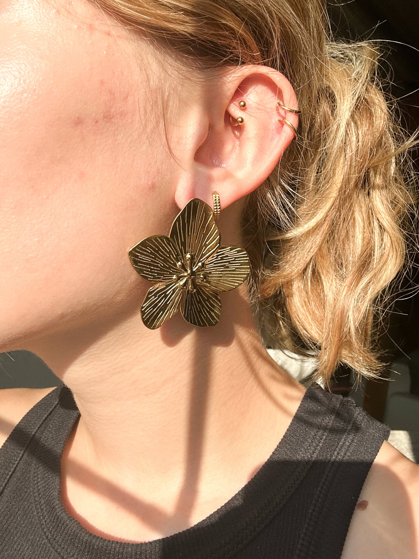 Oorbellen bloemen groot