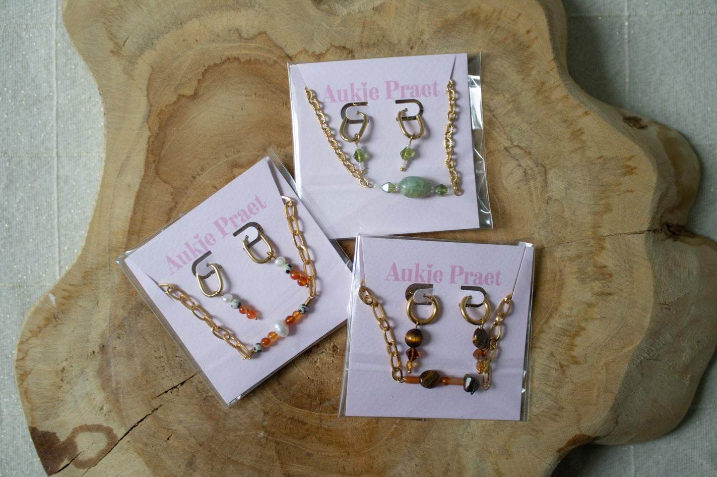 Juwelensetje oorbellen + armband