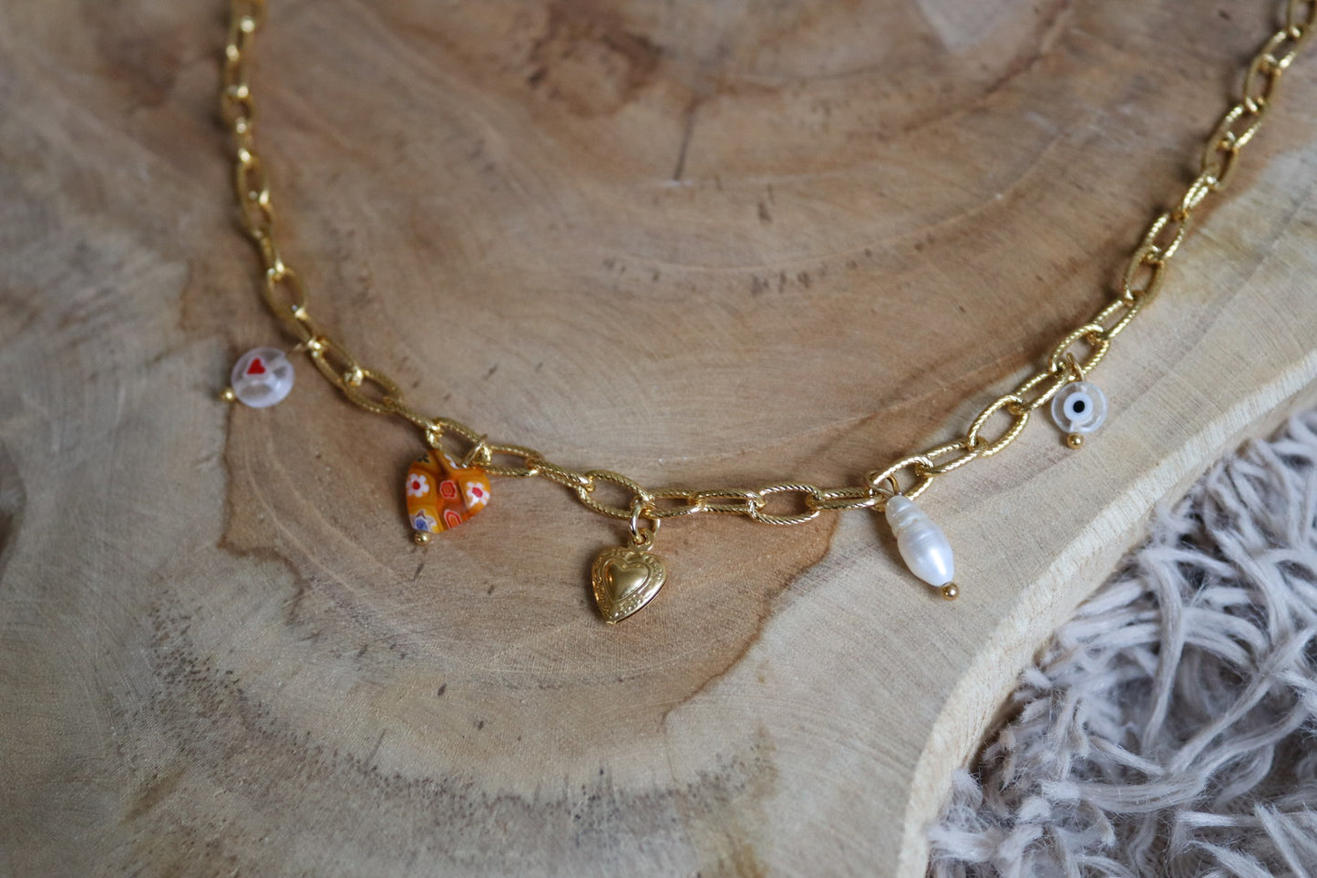 Bedelketting oranje wit
