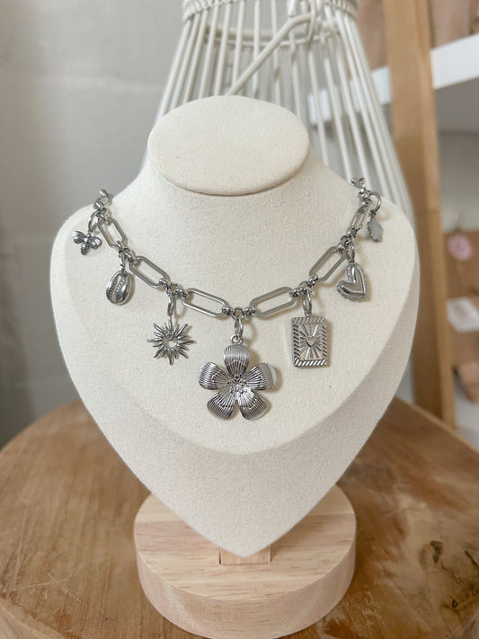 One of a kind Bedelketting zilver