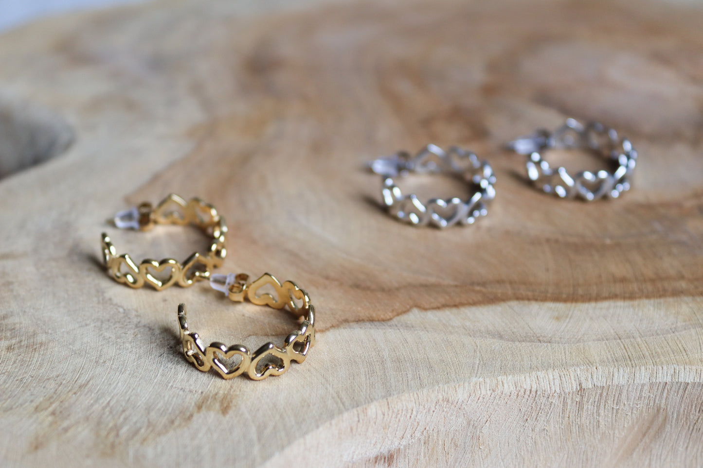 Oorbellen hart hoops - Limited edition