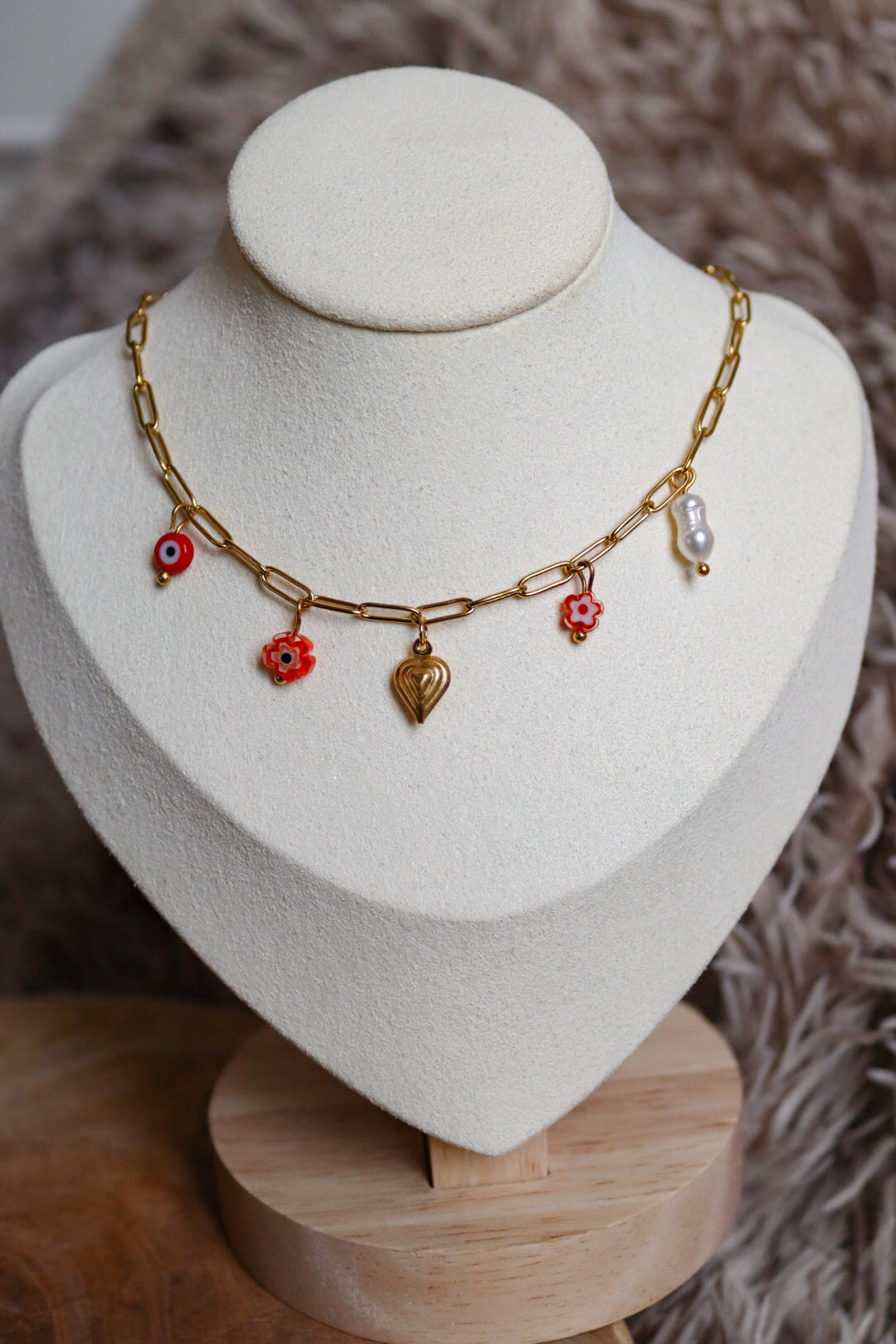Bedelketting rood