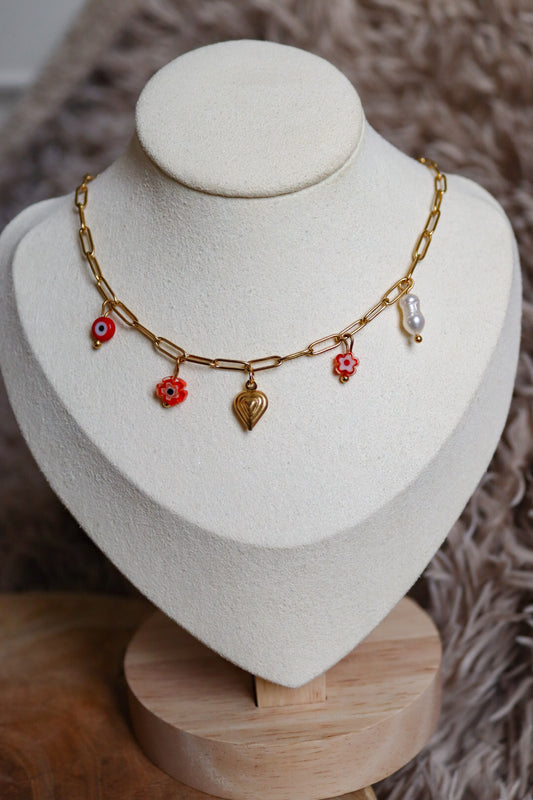Bedelketting rood