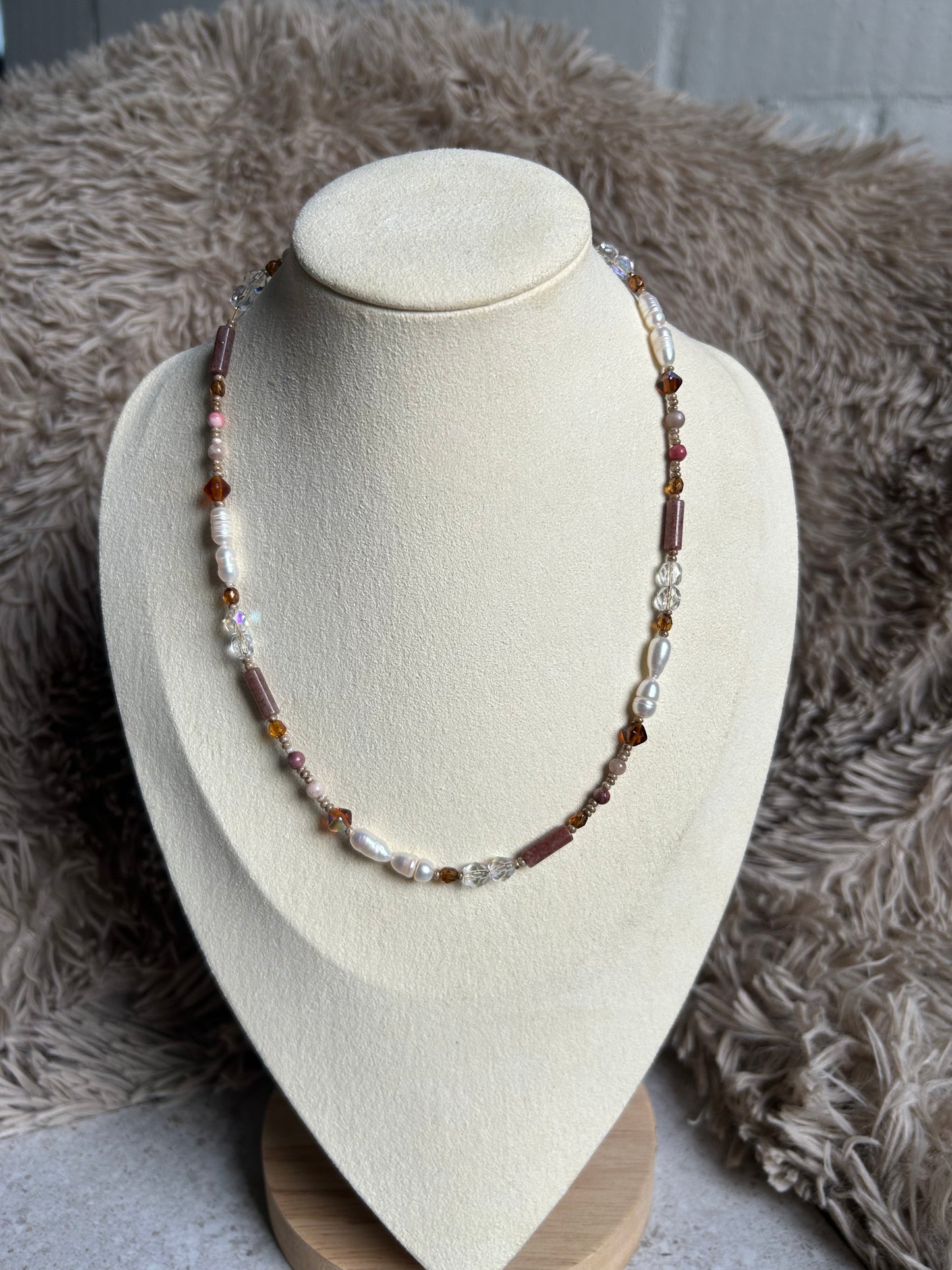 Ketting kristal roos