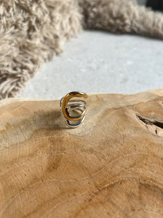 A Ring goudzilver verstelbaar