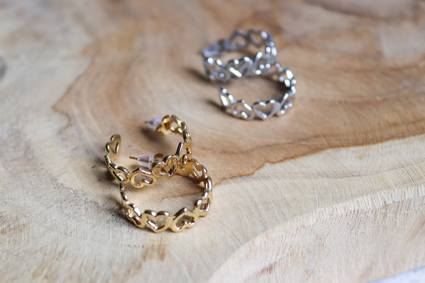 Oorbellen hart hoops - Limited edition