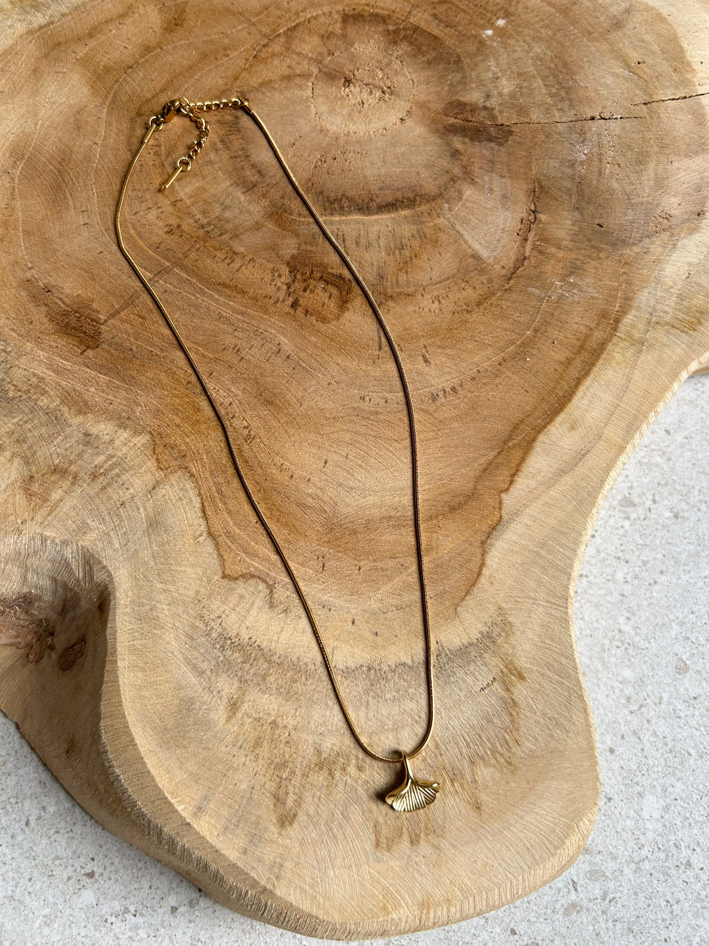 Ketting goud blaadje