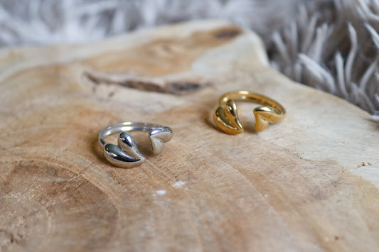 Ring dubbel hart