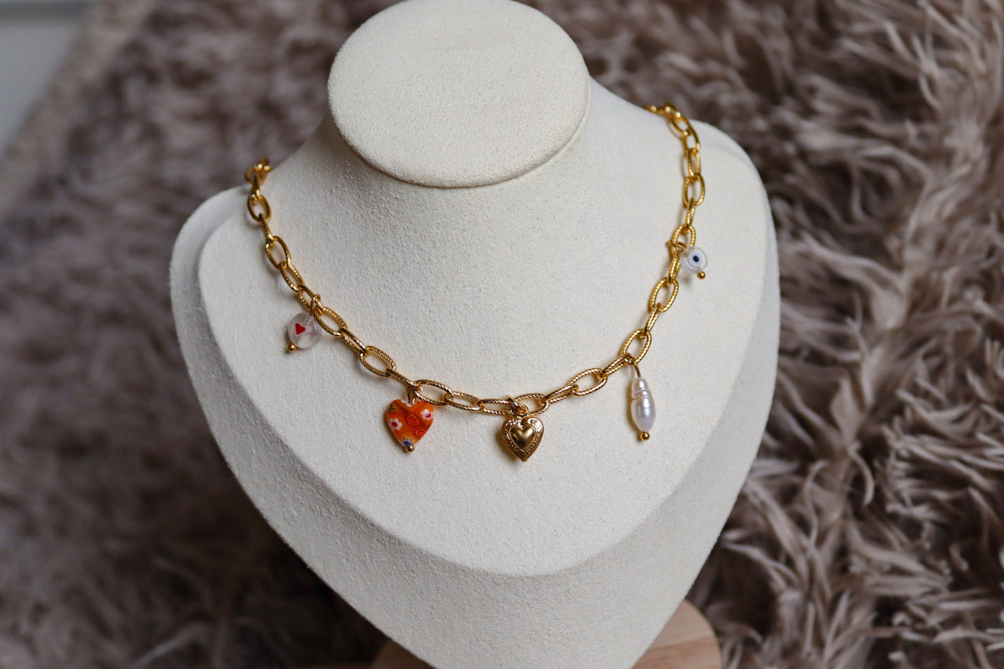 Bedelketting oranje wit