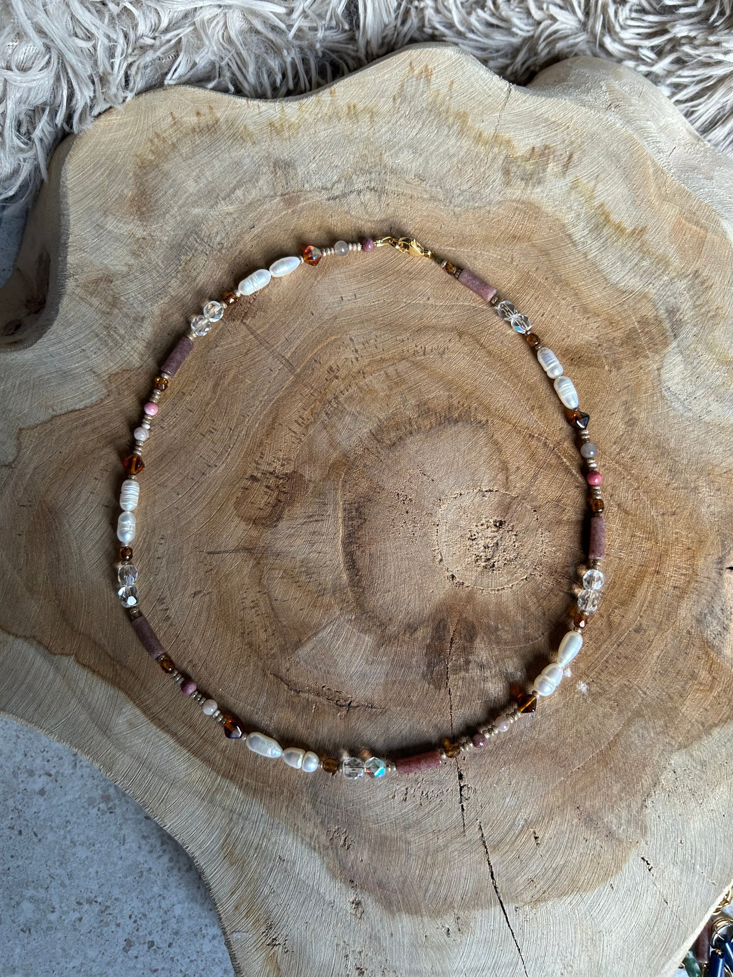 Ketting kristal roos