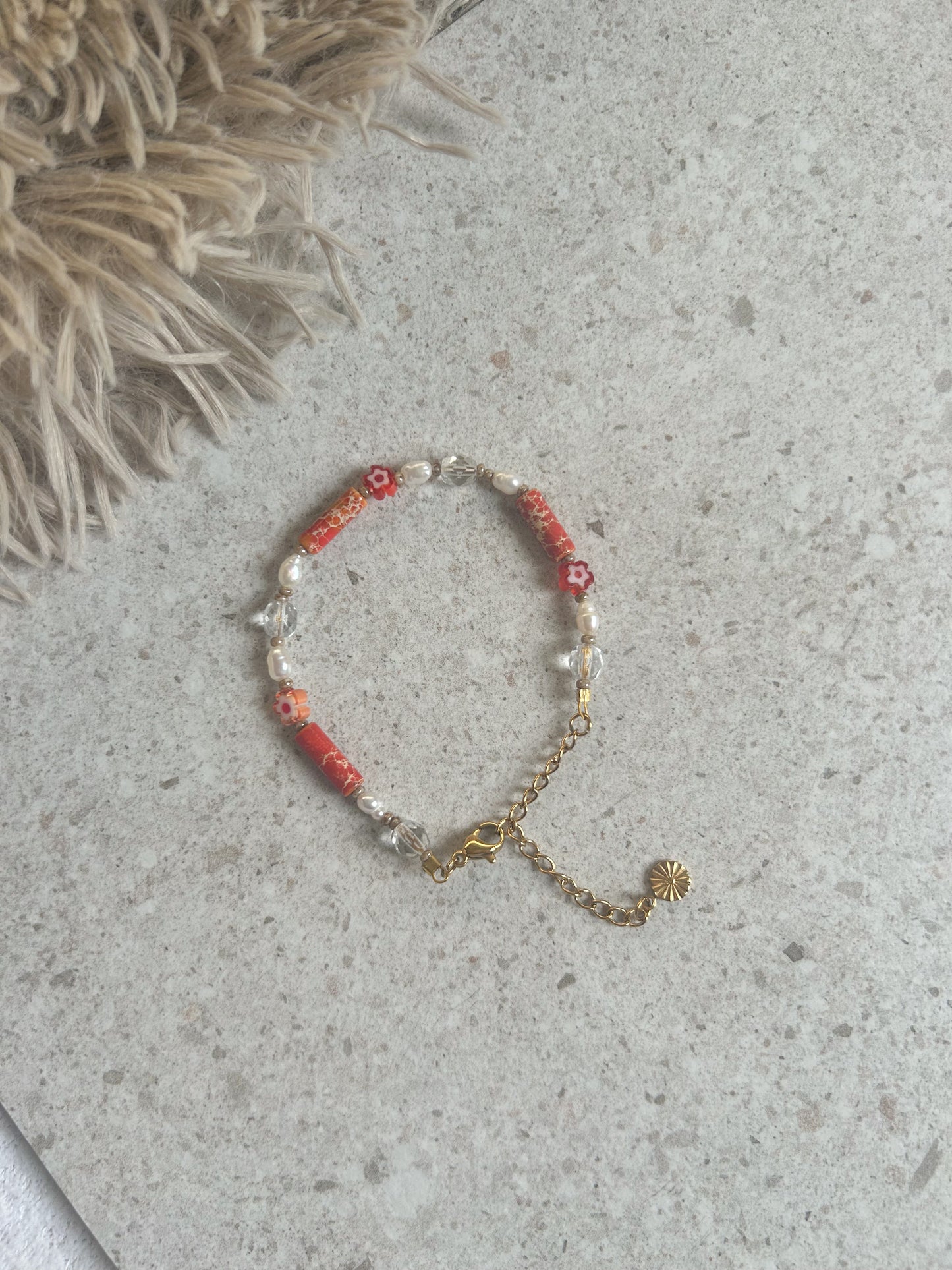 Armband kristal rood