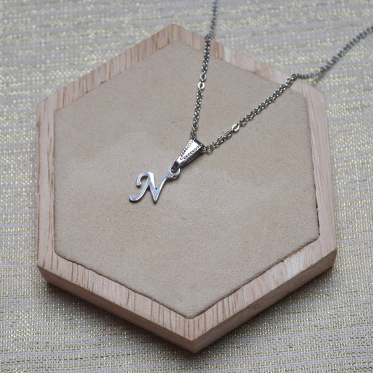 Ketting initiaal - zilver