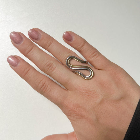 Ring verstelbaar tweekleurig