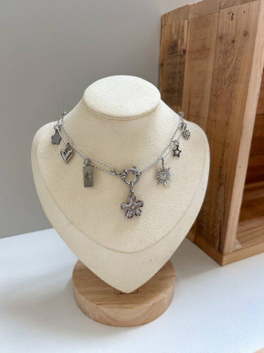 One of a kind Bedelketting zilver