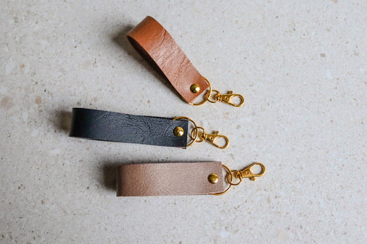 Leren sleutelhanger