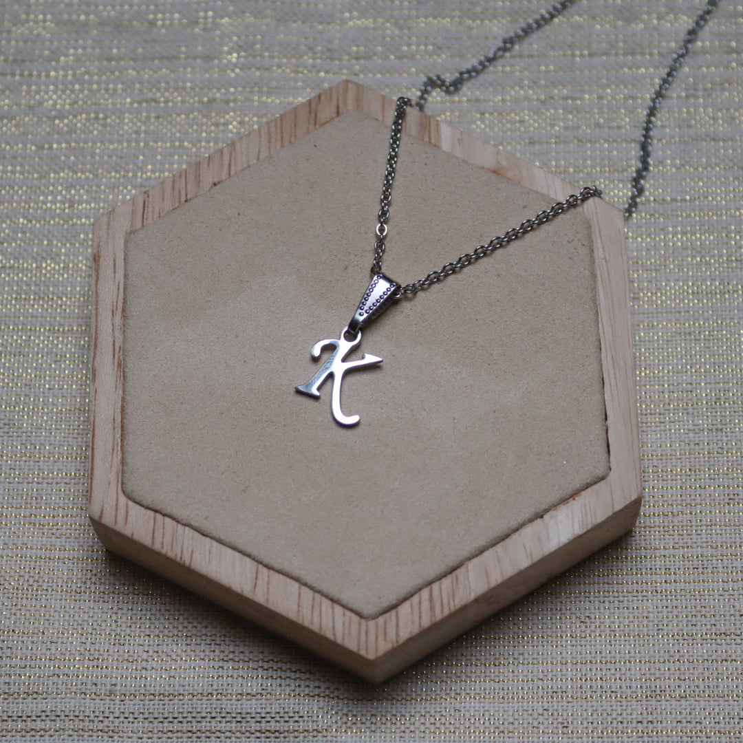 Ketting initiaal - zilver