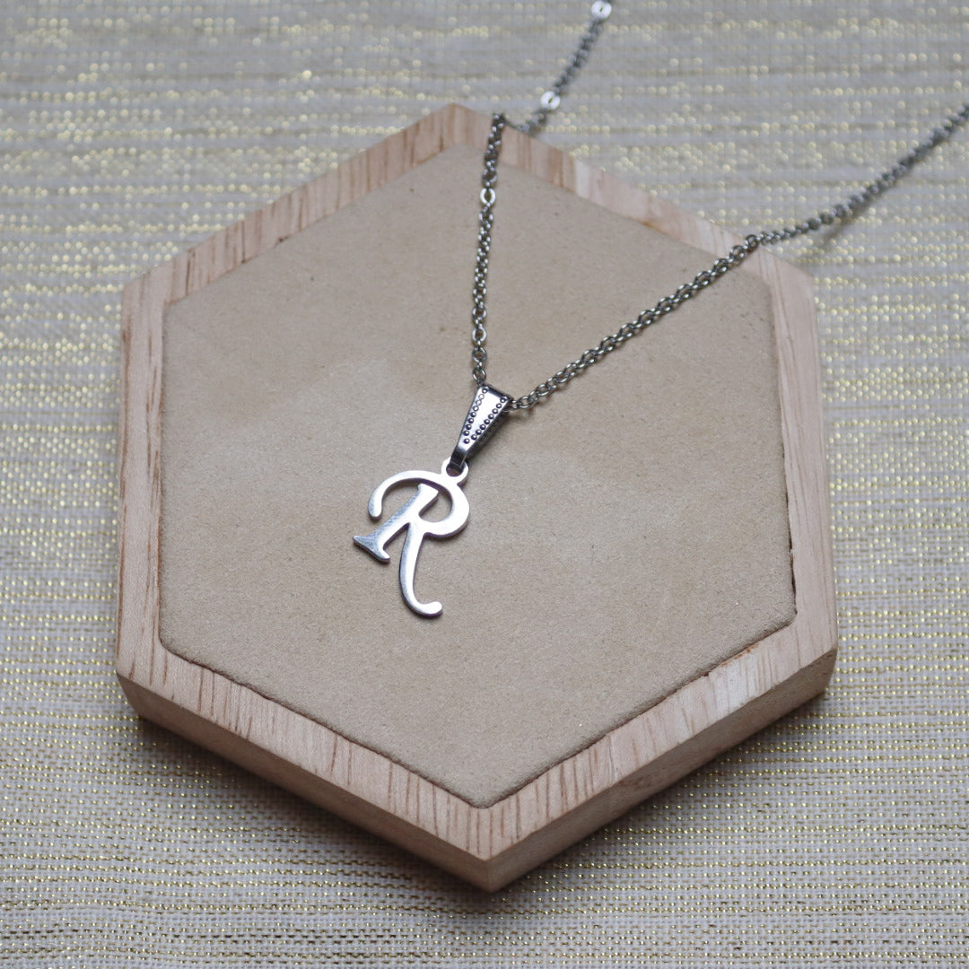 Ketting initiaal - zilver
