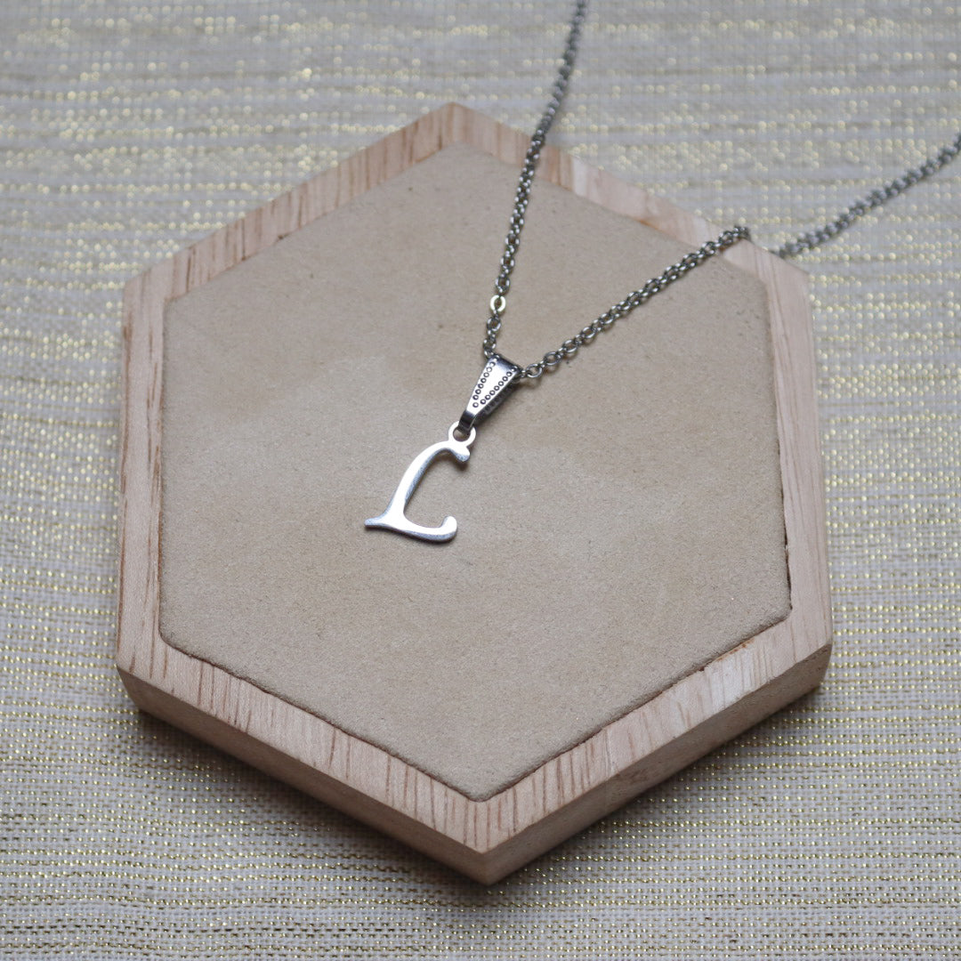 Ketting initiaal - zilver