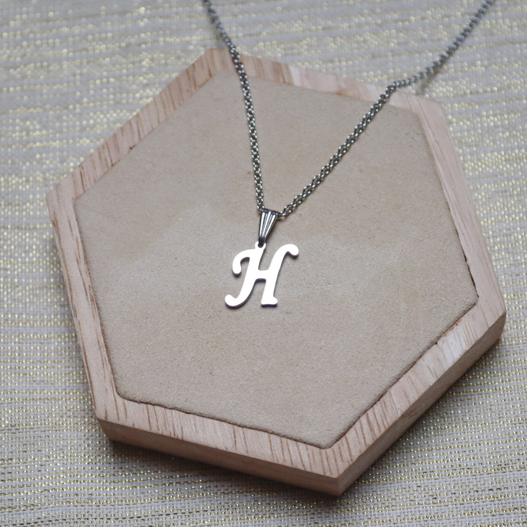 Ketting initiaal - zilver