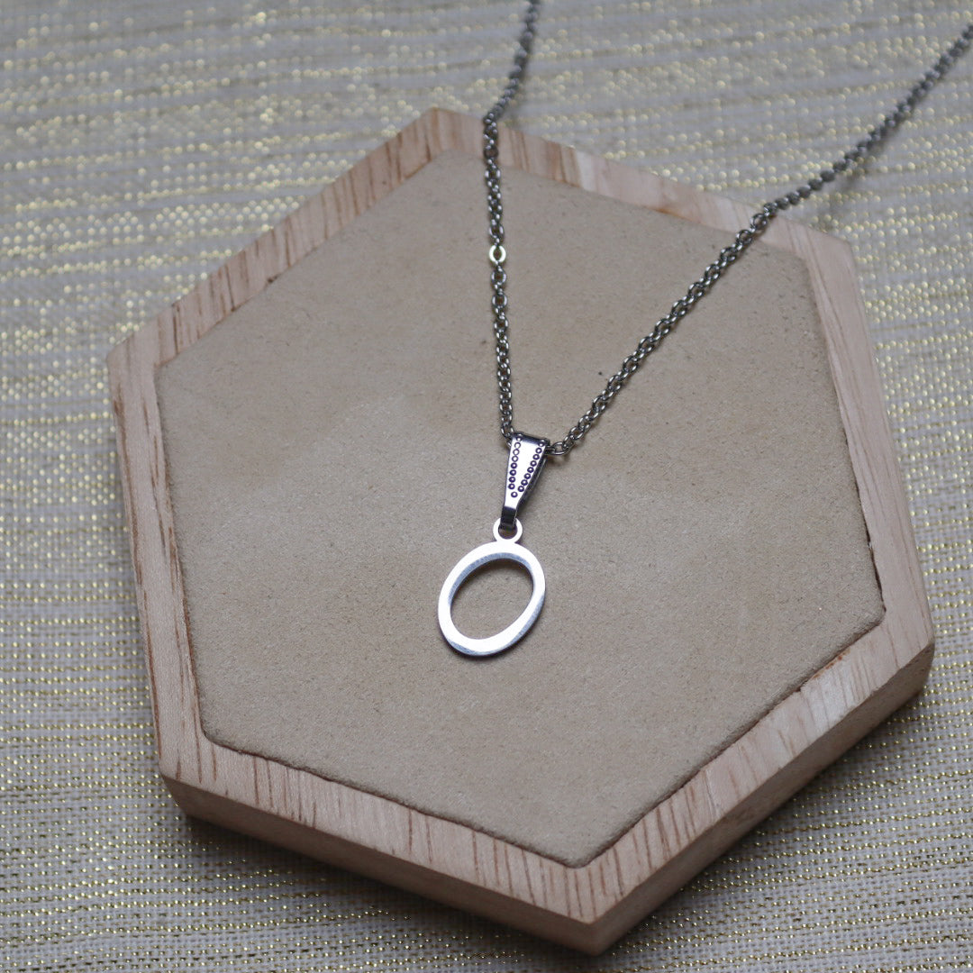 Ketting initiaal - zilver