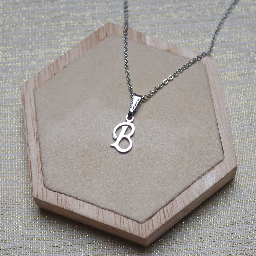 Ketting initiaal - zilver
