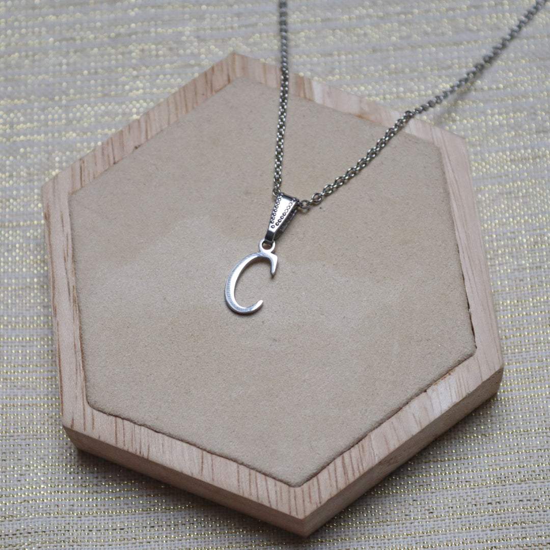 Ketting initiaal - zilver
