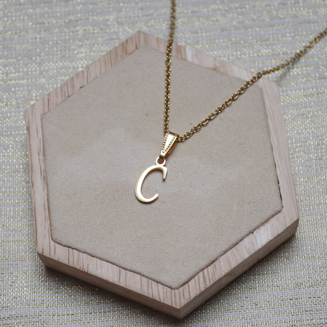 Ketting initiaal - goud
