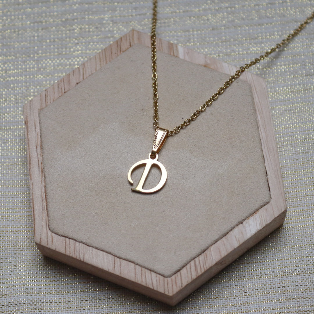Ketting initiaal - goud