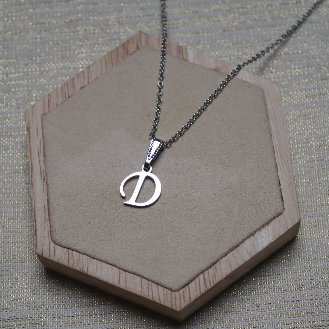 Ketting initiaal - zilver