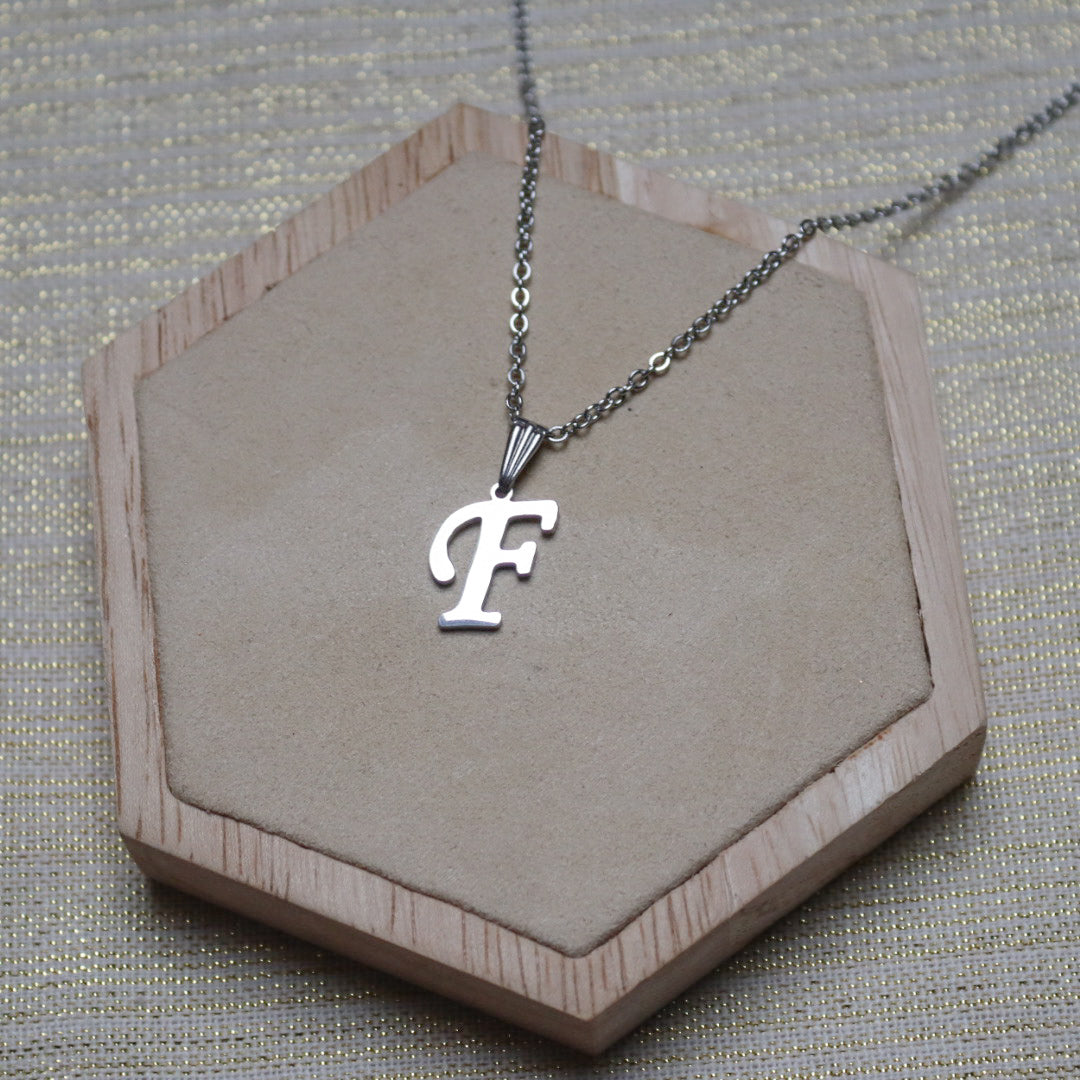 Ketting initiaal - zilver