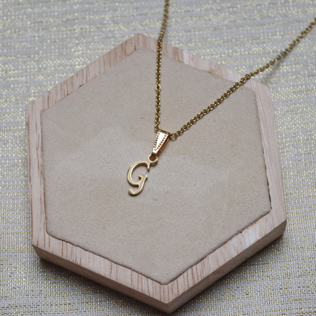 Ketting initiaal - goud