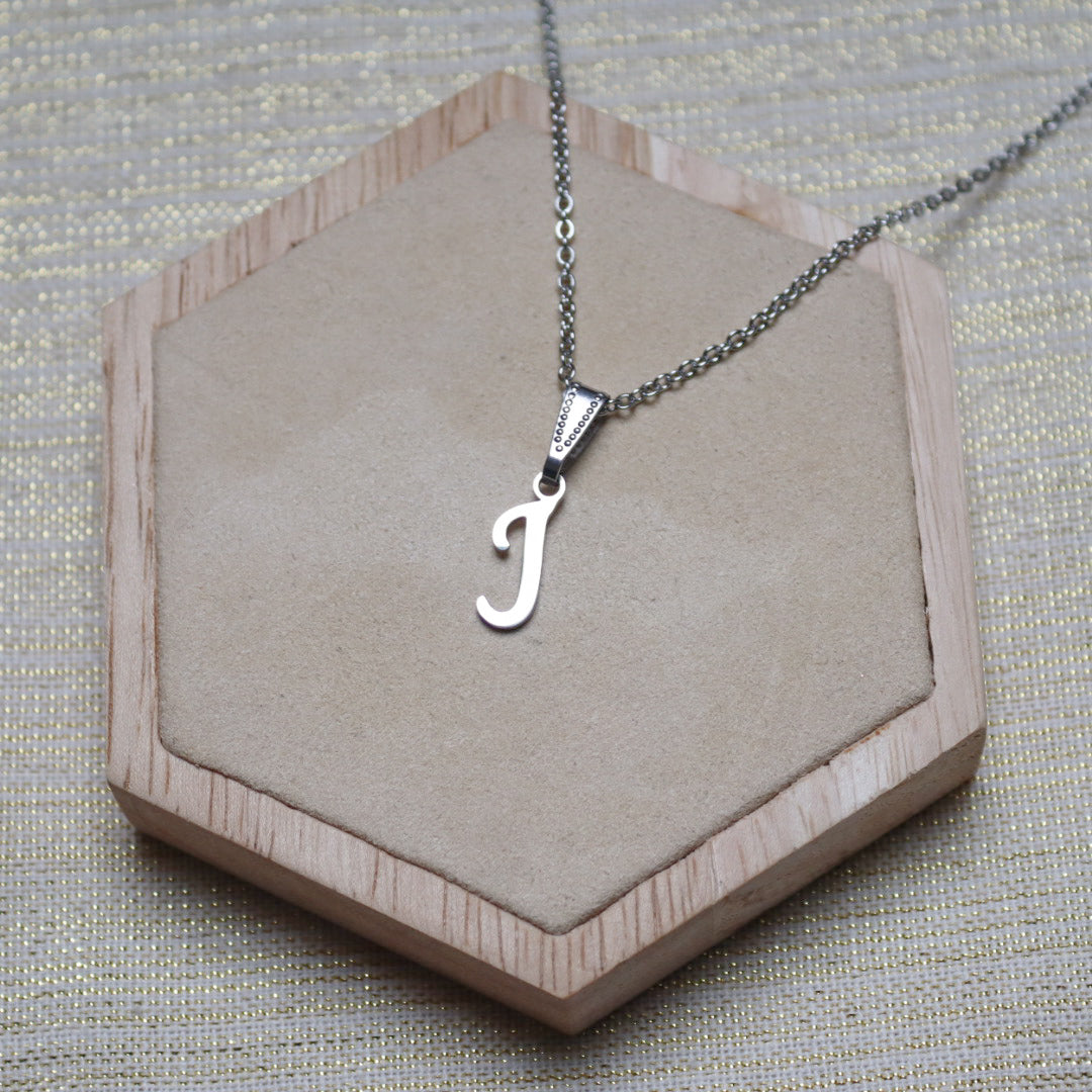 Ketting initiaal - zilver