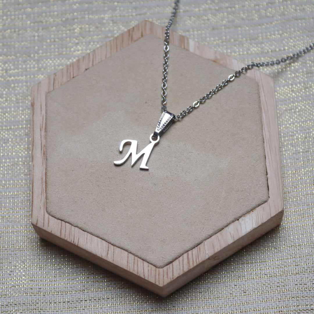 Ketting initiaal - zilver