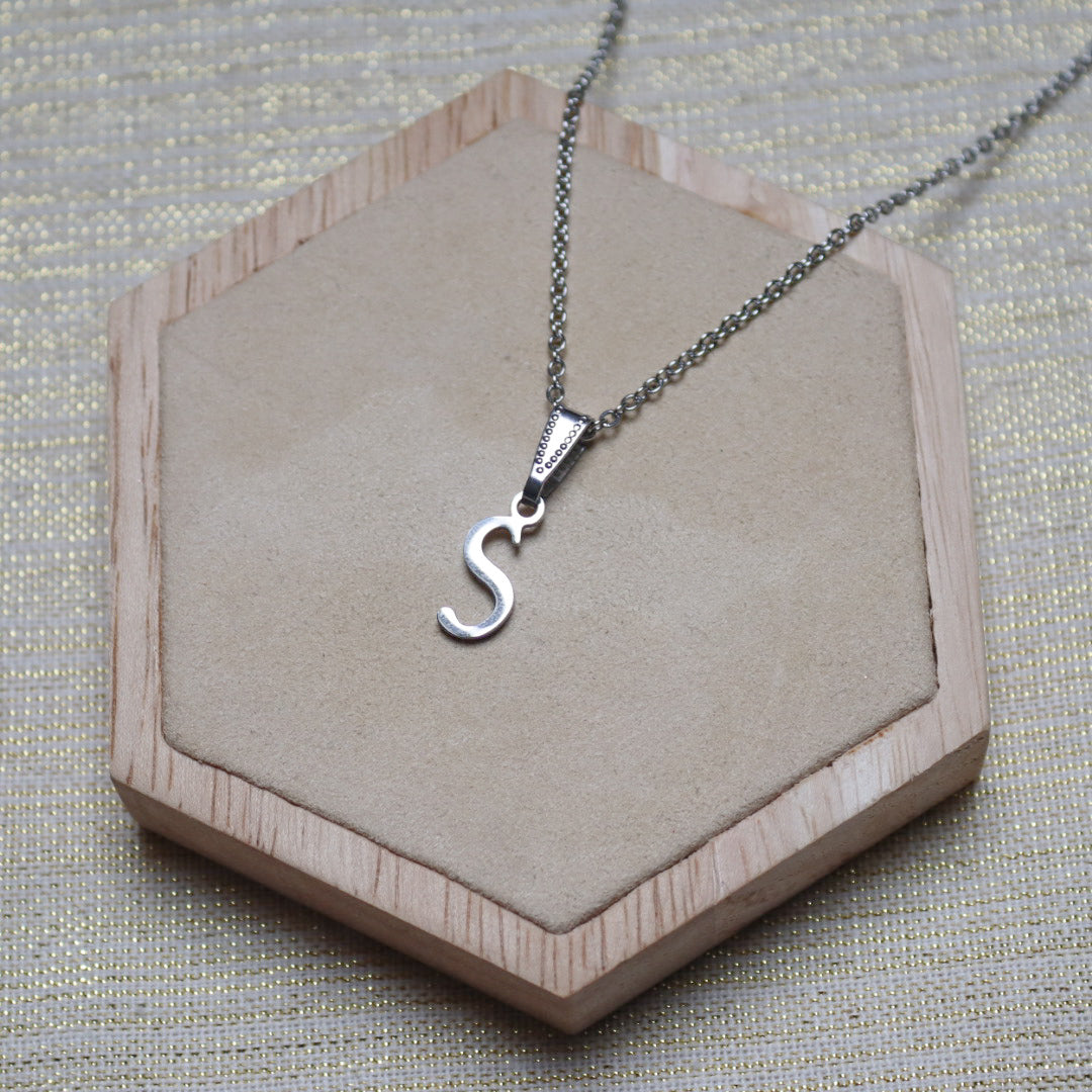 Ketting initiaal - zilver