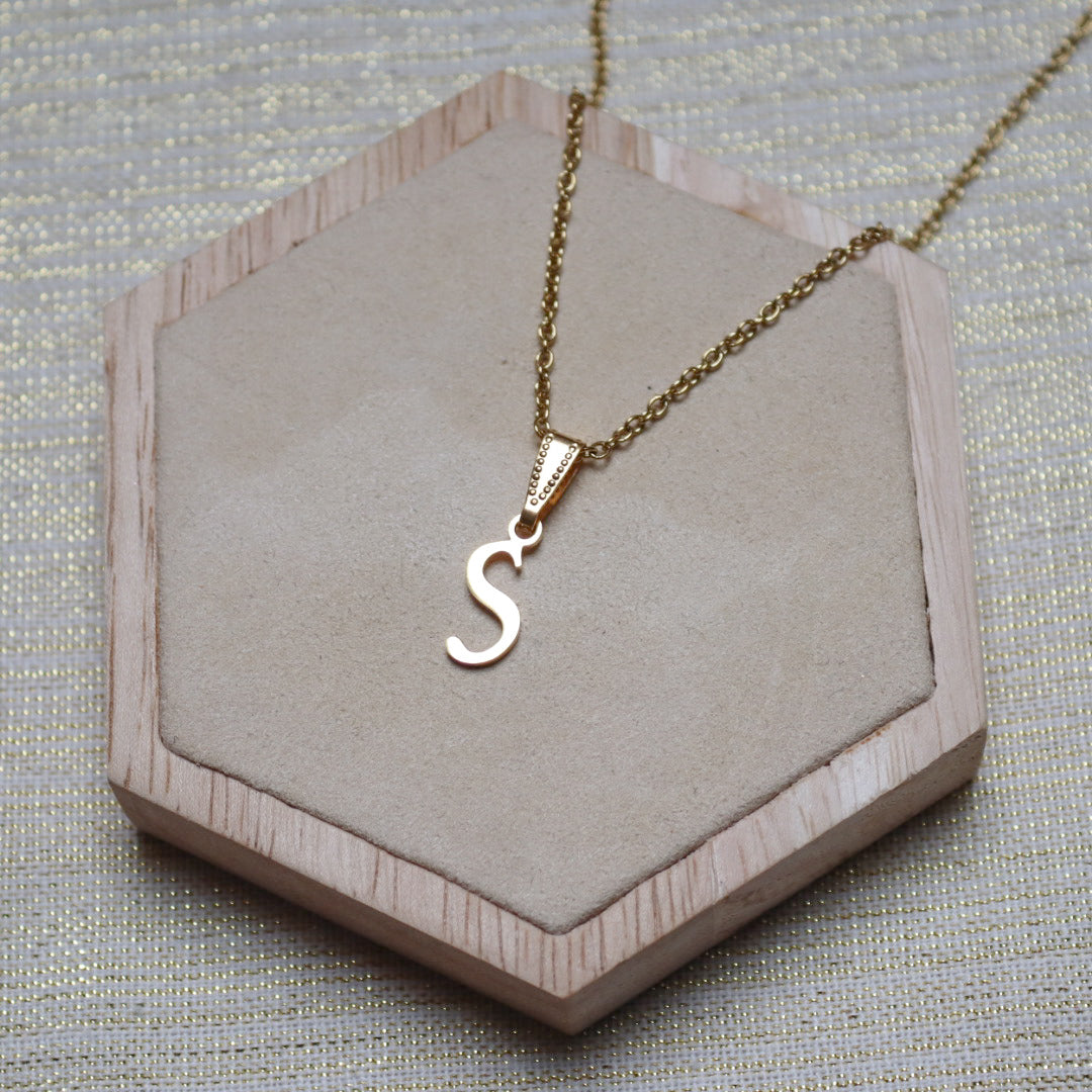 Ketting initiaal - goud