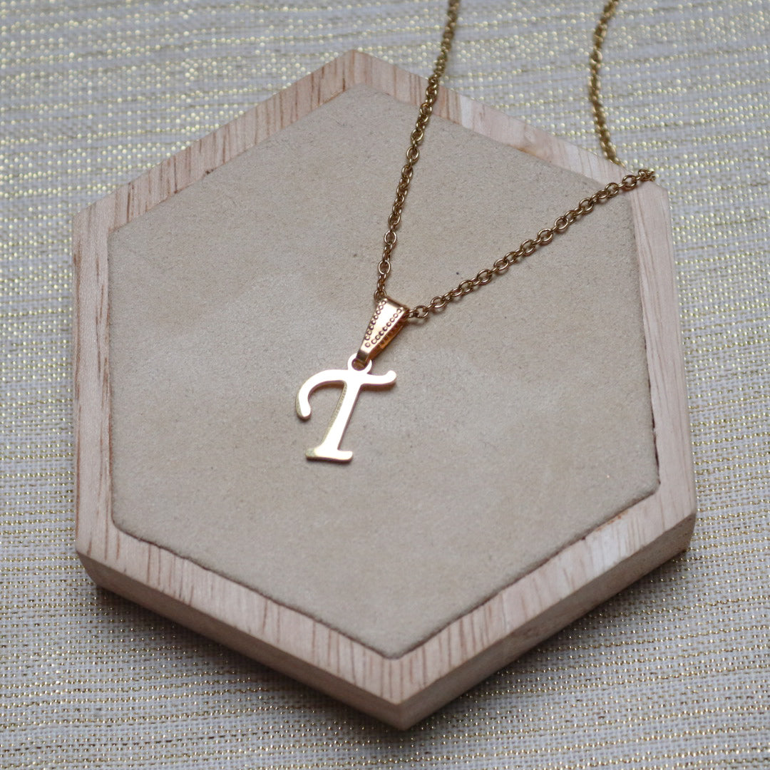 Ketting initiaal - goud