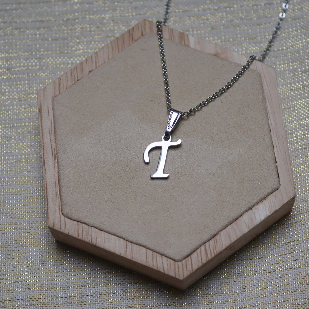 Ketting initiaal - zilver