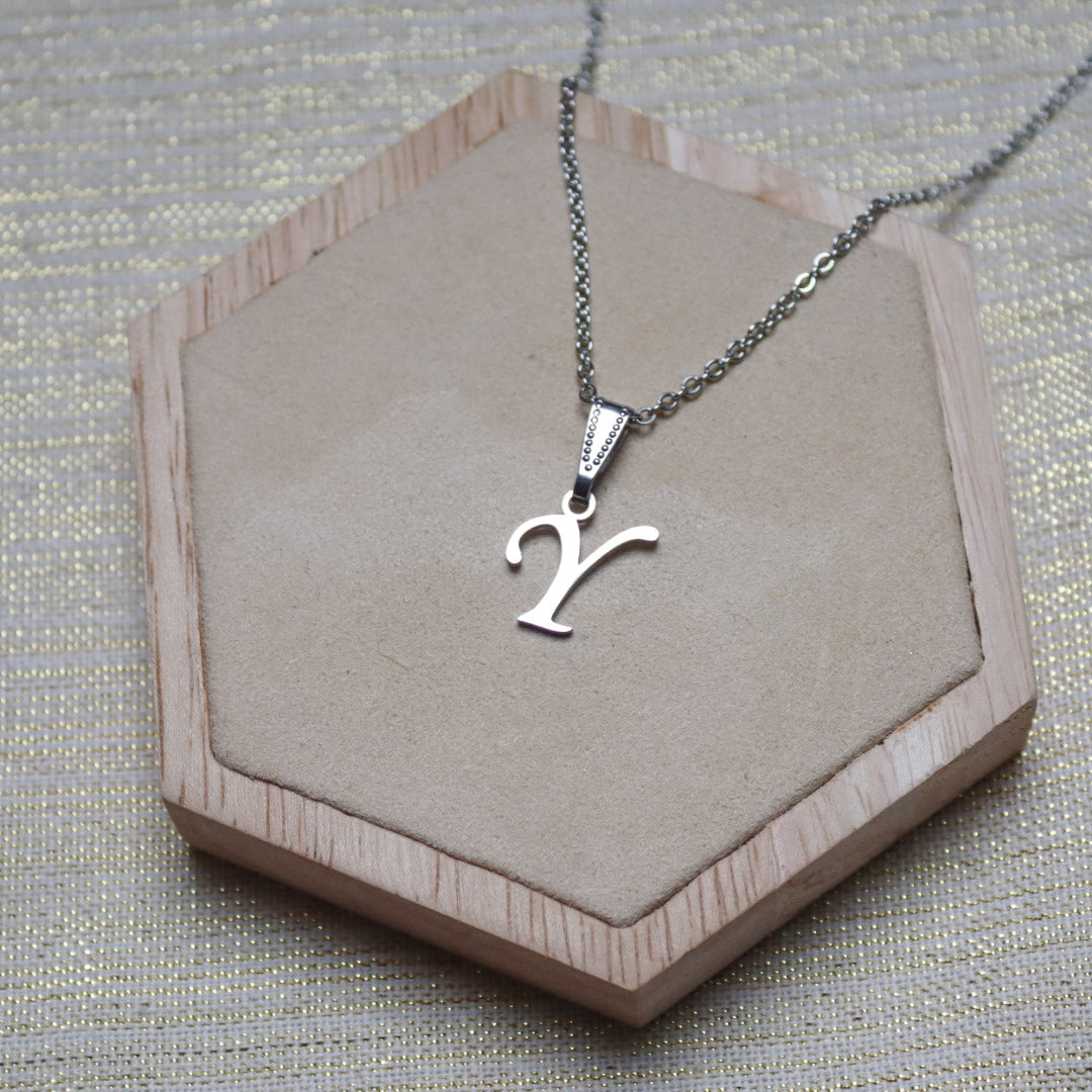 Ketting initiaal - zilver