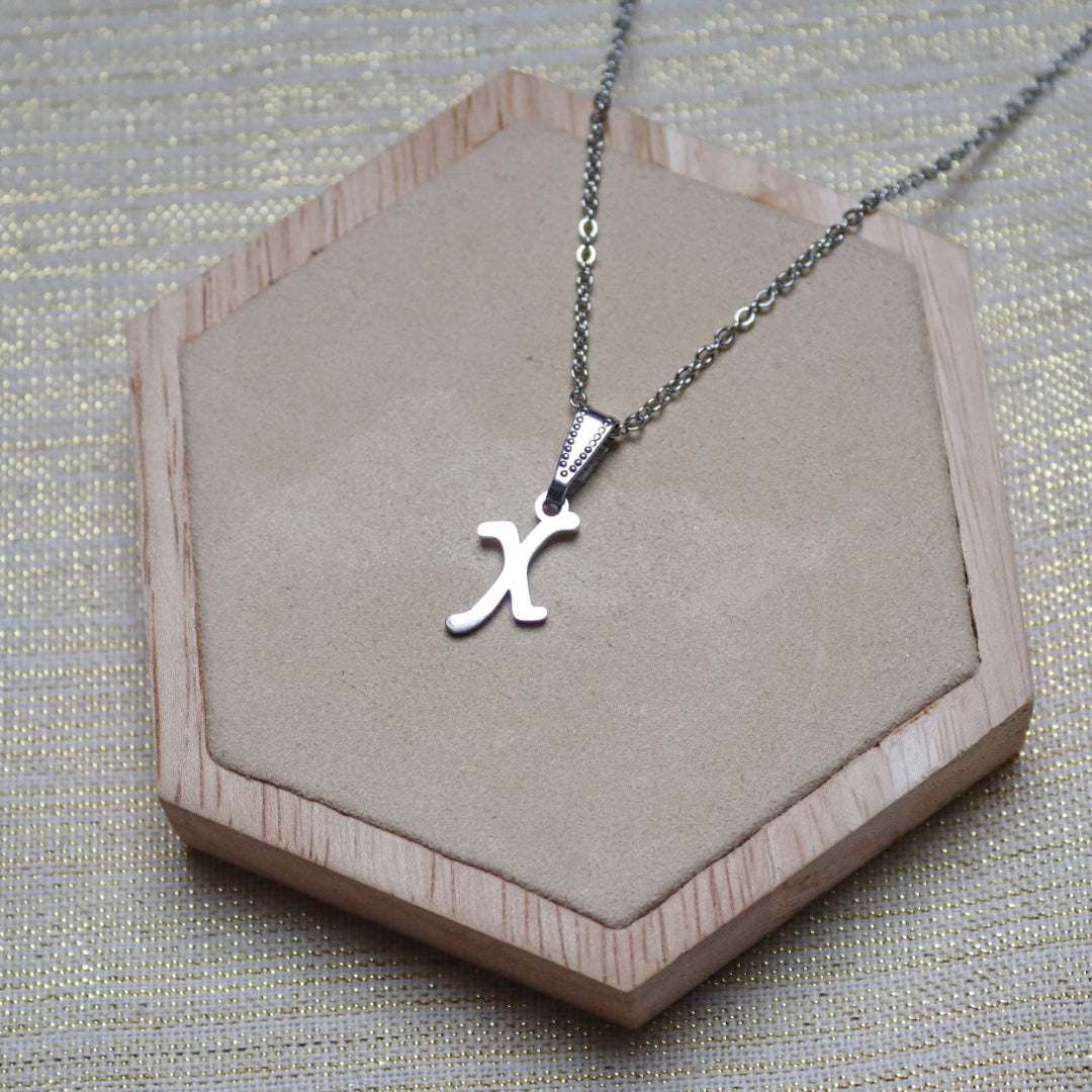 Ketting initiaal - zilver